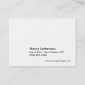 Home Stager Interior Designer Visitekaartje (Achterkant)