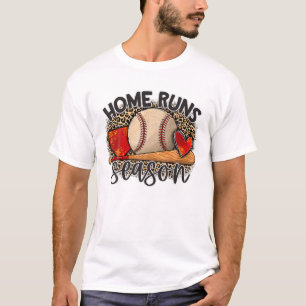 Home start seizoen honkbal Mam Dag Leopard Mot T-shirt