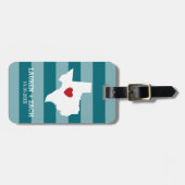 Home State Map Art - Custom Wedding Texas Bagagelabel (Voorkant horizontaal)