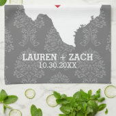 Home State Map Art - Custom Wedding Texas Theedoek (Gevouwen)