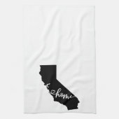 Home State Outline Heart California Kitchen Towel Theedoek (Verticaal)
