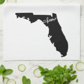 Home State Outline Heart Florida Kitchen Towel Theedoek (Gevouwen)