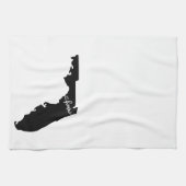 Home State Outline Heart Florida Kitchen Towel Theedoek (Horizontaal)