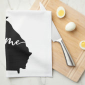 Home State Outline Heart Georgia Kitchen Towel Theedoek (Quarter Fold)