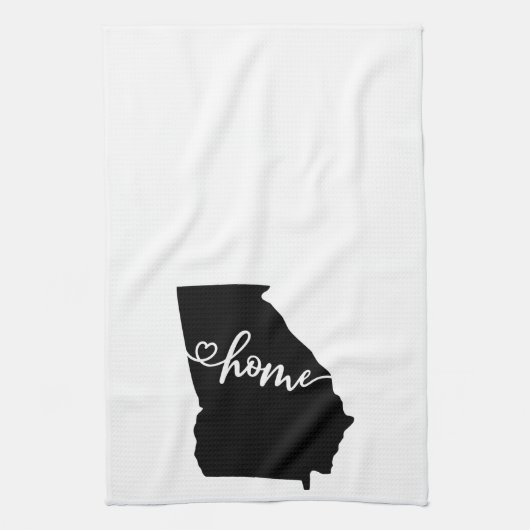 Home State Outline Heart Georgia Kitchen Towel Theedoek (Verticaal)