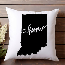 Home State Outline Heart Indiana Kussen