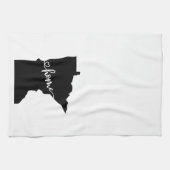 Home State Outline Heart Minnesota Theedoek (Horizontaal)