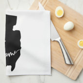 Home State Outline Heart New Jersey Theedoek (Quarter Fold)