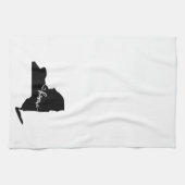 Home State Outline Heart New York Theedoek (Horizontaal)