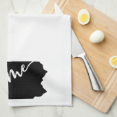 Home State Outline Heart Pennsylvania Theedoek (Quarter Fold)