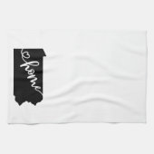 Home State Outline Heart Pennsylvania Theedoek (Horizontaal)