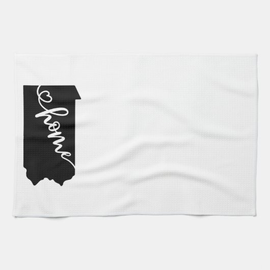 Home State Outline Heart Pennsylvania Theedoek (Horizontaal)