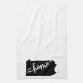 Home State Outline Heart Pennsylvania Theedoek (Verticaal)