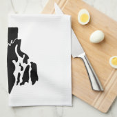 Home State Outline Heart Rhode Island Theedoek (Quarter Fold)