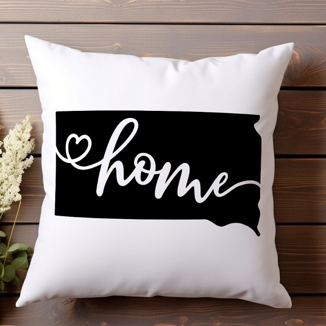 Home State Outline Heart South Dakota Kussen (Creator heeft geüpload)