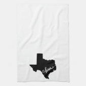 Home State Outline Heart Texas Theedoek (Verticaal)