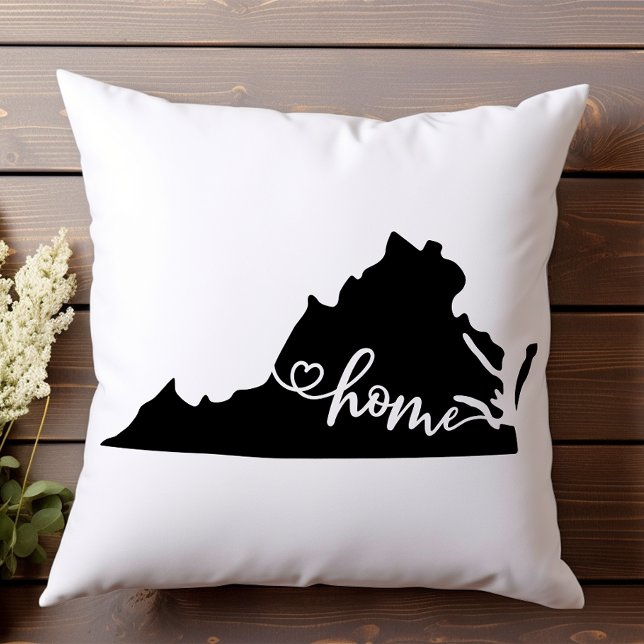 Home State Outline Heart Virginia Kussen (Creator heeft geüpload)