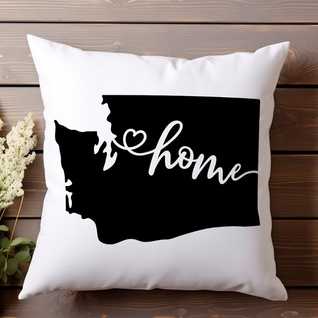 Home State Outline Heart Washington Kussen (Creator heeft geüpload)