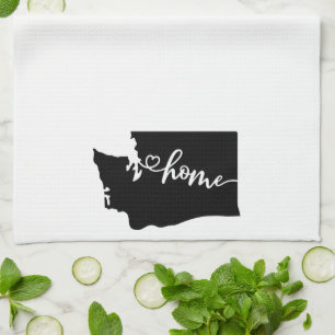 Home State Outline Heart Washington Theedoek