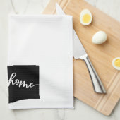 Home State Outline Heart Washington Theedoek (Quarter Fold)