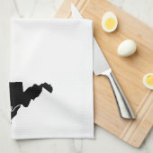 Home State Outline Heart West Virginia Theedoek (Quarter Fold)