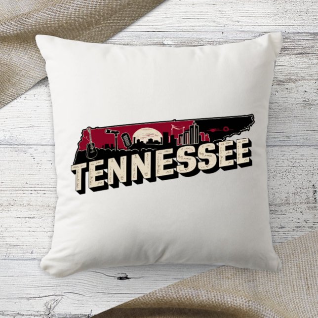 Home State Retro Kleur Tennessee Kussen (Creator heeft geüpload)