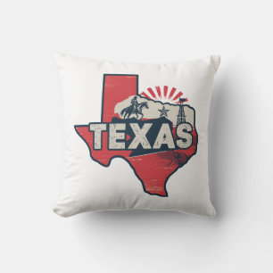 Home State Retro Kleur Texas Kussen