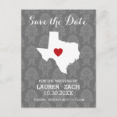 Home State Wedding Save the Date Texas Aankondigingskaart (Voorkant)