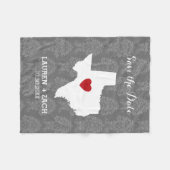 Home State Wedding Save the Date Texas Fleece Deken (Voorkant (Horizontaal))