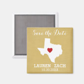 Home State Wedding Save the Date Texas Magneet (Voorkant / Achterkant)