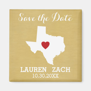Home State Wedding Save the Date Texas Magneet