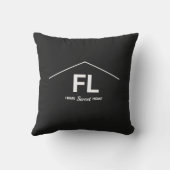 Home State Zwart-wit Vetgedrukte letters Buitenkussen (Achterkant)