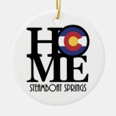 HOME Steamboot Springs Colorado Keramisch Ornament (Voorkant)