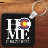 HOME Steamboot Springs Colorado Sleutelhanger (Achterkant)