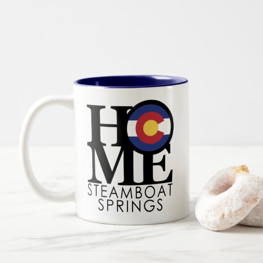 HOME Steamboot Springs-Mok Tweekleurige Koffiemok (Met donut)