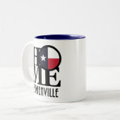HOME Stephenville Texas Tweekleurige Koffiemok (Voorkant links)