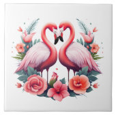 Home Strand Roze Flamingo Liefhebbers Crafting Bus Tegeltje (Voorkant)