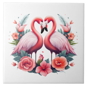 Home Strand Roze Flamingo Liefhebbers Crafting Bus Tegeltje