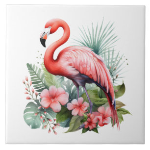 Home Strand Roze Flamingo Liefhebbers Crafting Bus Tegeltje