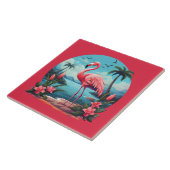Home Strand Roze Flamingo Liefhebbers Crafting Bus Tegeltje (Zijkant)