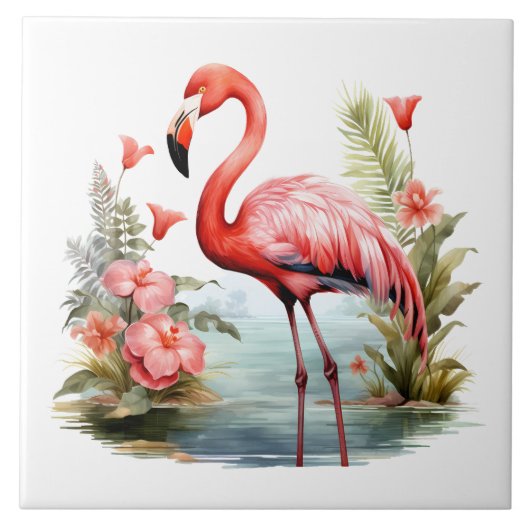 Home Strand Roze Flamingo Liefhebbers Crafting Bus Tegeltje (Voorkant)