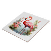 Home Strand Roze Flamingo Liefhebbers Crafting Bus Tegeltje (Zijkant)