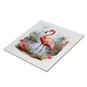 Home Strand Roze Flamingo Liefhebbers Crafting Bus Tegeltje (Zijkant)