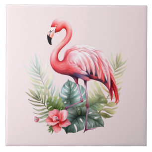 Home Strand Roze Flamingo Liefhebbers Crafting Bus Tegeltje