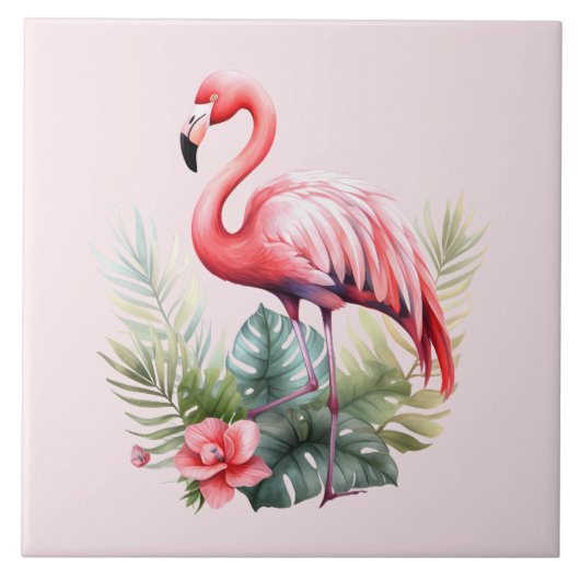 Home Strand Roze Flamingo Liefhebbers Crafting Bus Tegeltje (Voorkant)