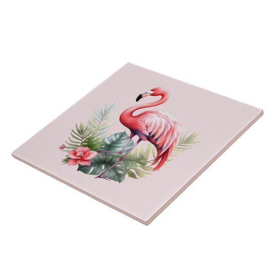 Home Strand Roze Flamingo Liefhebbers Crafting Bus Tegeltje (Zijkant)