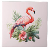 Home Strand Roze Flamingo Liefhebbers Crafting Bus Tegeltje (Voorkant)