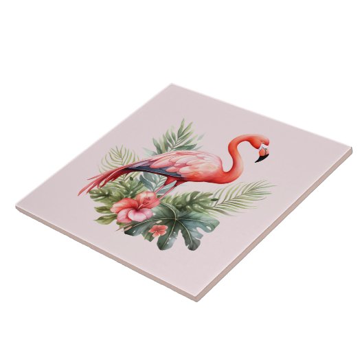 Home Strand Roze Flamingo Liefhebbers Crafting Bus Tegeltje (Zijkant)