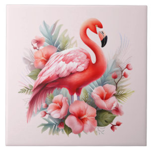 Home Strand Roze Flamingo Liefhebbers Crafting Bus Tegeltje