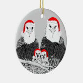 HOME STRONGER SWFL ELLE NEST BOOK B+W SANTA HATS KERAMISCH ORNAMENT (Rechts)